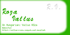 roza vallus business card